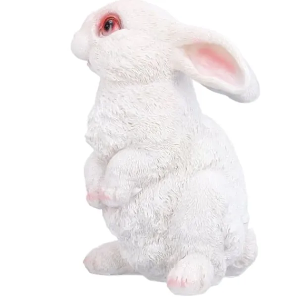 Hot Sød kanin Skulptur Harpiks Håndværk Have Bunny Dekoration Simulering Kanin Statue til Plæne Have Patio Havedekorationer