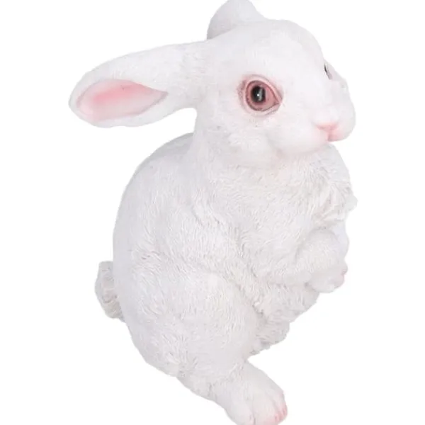 Hot Sød kanin Skulptur Harpiks Håndværk Have Bunny Dekoration Simulering Kanin Statue til Plæne Have Patio Havedekorationer