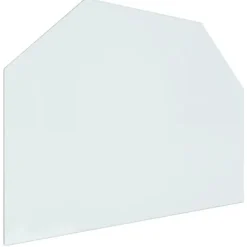 Tilbehør Til Brændeovne & Pejse^Sekskantet glasplade til pejs - Beskyttelse af gulv | Størrelse: 80x60 cm