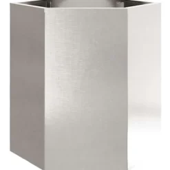 Krukker & Plantebeholdere^Sekskantet plantekrukke i rustfrit stål 46x40x45 cm | Farve: Metal | Størrelse: 46x40x45 cm
