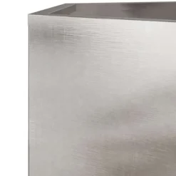 Krukker & Plantebeholdere^Sekskantet plantekrukke i rustfrit stål 46x40x45 cm | Farve: Metal | Størrelse: 46x40x45 cm