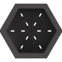 Outlet Sekskantet udendørs bålfad - Koldvalset stål | Farve: Sort | Størrelse: 58x58x51 cm Brændeovne