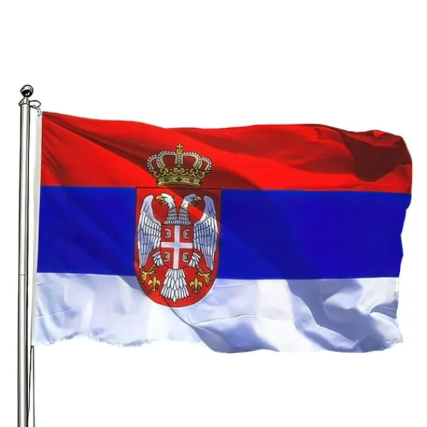 Flag & Vindposer^Serbien Flag - 150 x 90 cm