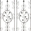 Krukker & Plantebeholdere^Set of 2 Antique Bronze Metal Burgus Garden Trellises for Climbing Plants, 122cm Height