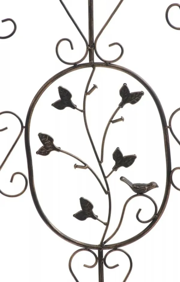Krukker & Plantebeholdere^Set of 2 Antique Bronze Metal Burgus Garden Trellises for Climbing Plants, 122cm Height
