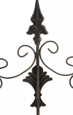 Krukker & Plantebeholdere^Set of 2 Antique Bronze Metal Burgus Garden Trellises for Climbing Plants, 122cm Height