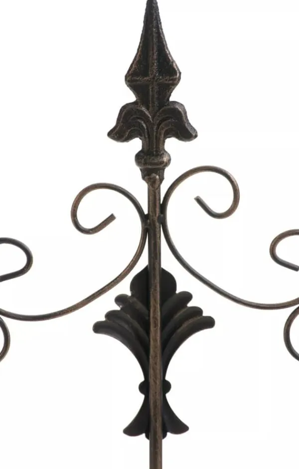 Krukker & Plantebeholdere^Set of 2 Antique Bronze Metal Burgus Garden Trellises for Climbing Plants, 122cm Height