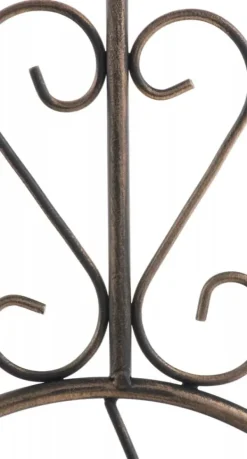 Krukker & Plantebeholdere^Set of 2 Antique Bronze Metal Burgus Garden Trellises for Climbing Plants, 122cm Height
