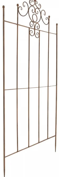 Hot Set of 2 Paula Metal Trellis Stakes, Antique Brown, Rustic Country House Style Climbing Aid, 170cm Height Buer, Spalier, Lysthuse Uden Tag