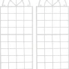 Outlet Set of 2 White Metal Viva Trellis Grids - 180cm High x 70cm Wide, Handcrafted Iron with Antique Patina Buer, Spalier, Lysthuse Uden Tag