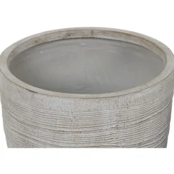 Sale Set of Planters Home ESPRIT Beige Fibreglass Magnesium 45 x 45 x 43 cm (3 Units) Krukker & Plantebeholdere