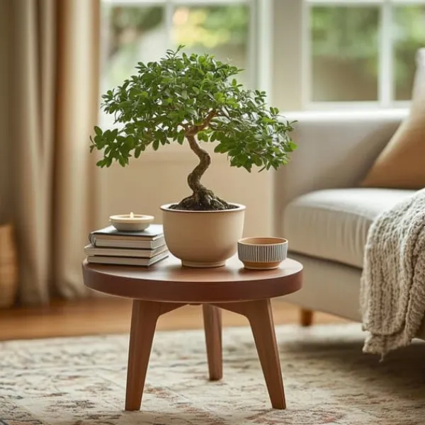 Krukkeplanter Indendørs^S-formet bonsai - Zelkova serrata - Højde 20-30cm - ⌀20cm