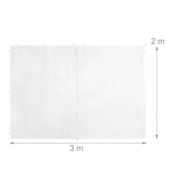 Clearance Sidepanel-sæt til havepavillon, 300x200 cm, hvid Telte & Lysthuse