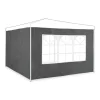 Clearance Sidepanel-sæt til pavillon, 300x200 cm, grå Telte & Lysthuse