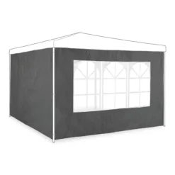 Clearance Sidepanel-sæt til pavillon, 300x200 cm, grå Telte & Lysthuse