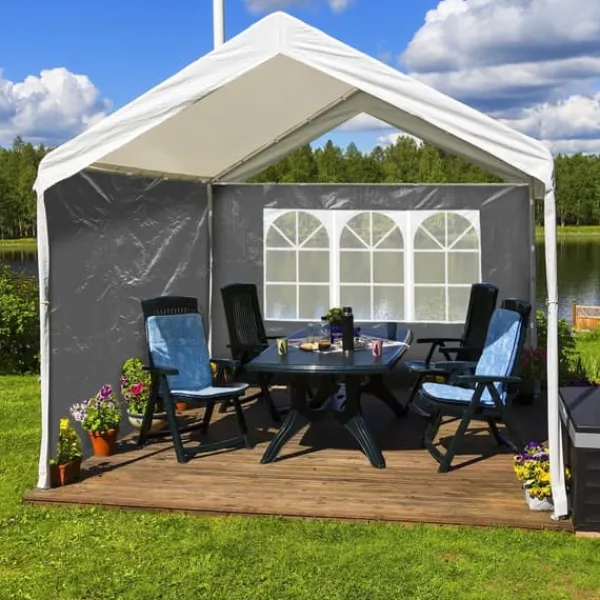 Clearance Sidepanel-sæt til pavillon, 300x200 cm, grå Telte & Lysthuse