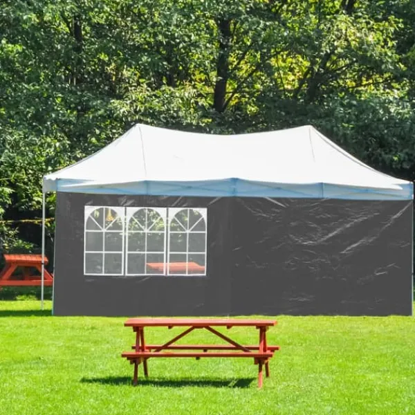 Clearance Sidepanel-sæt til pavillon, 300x200 cm, grå Telte & Lysthuse