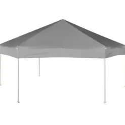 Online 6-sidet pop up-pavillon med vægge | Størrelse: 3,6x3,1 m | Farve: Grå Telte & Lysthuse