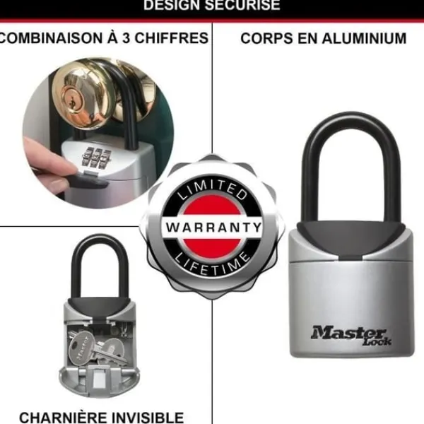 New Sikker nøgleboks i XS-størrelse med håndtag - MASTER LOCK 5406EURD Pengeskabe