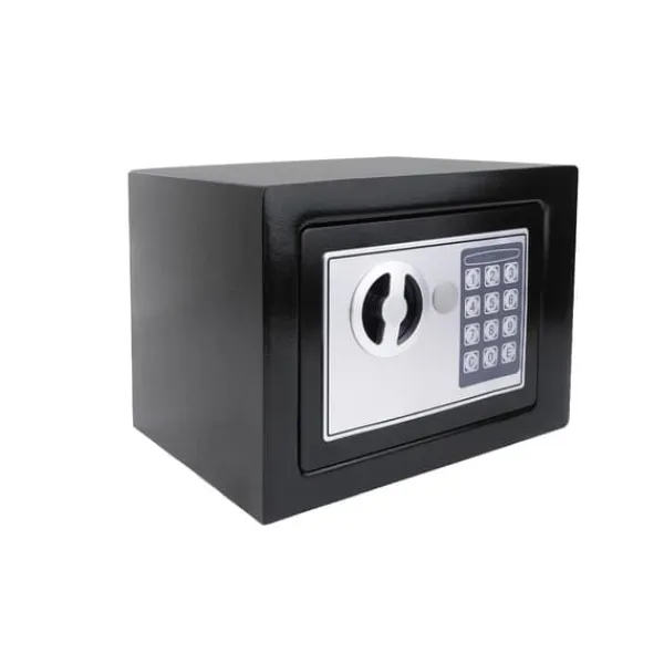 New Sikker, solid stål konstruktion, digital PIN betjening, overflademonteret installation,SORT 4.6L Pengeskabe