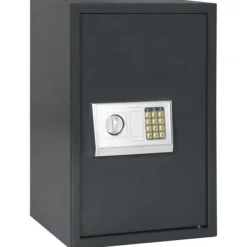 Pengeskabe^Sikkerheds pengeskab med elektronisk lås - Mørkegrå | Stål | Størrelse: 40x35x60 cm