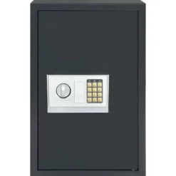 Pengeskabe^Sikkerheds pengeskab med elektronisk lås - Mørkegrå | Stål | Størrelse: 40x35x60 cm
