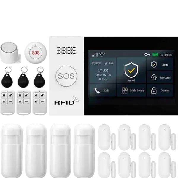 Hot Sikkerhedsalarm System, App Kontrol, GSM Kommunikation,E, EU-stik Hjemmealarmsystemer