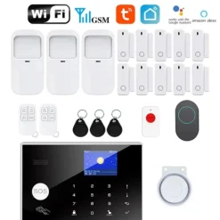 New Sikkerhedsalarm System, GSM og WiFi Forbindelse, App Kontrol,EU-stik-d, D Hjemmealarmsystemer