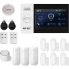 Hjemmealarmsystemer^Sikkerhedsalarm System, Smart Home Integration, App Kontrol,EU Stik, 4G WiFi Kit D