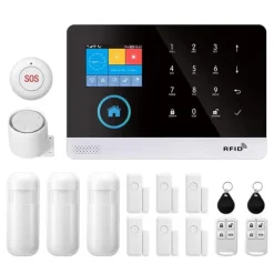 Best Sikkerhedsalarmssystem, Smart Home-kompatibilitet, Trådløs forbindelse,EU Stik, 2G GSM Kit D Hjemmealarmsystemer