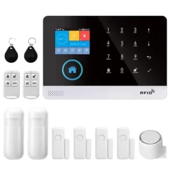 Online Sikkerhedsalarmssystem, Smart Home-kompatibilitet, Trådløs forbindelse,2G GSM Kit C, EU Stik Hjemmealarmsystemer