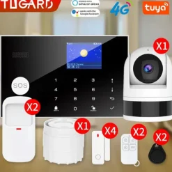 Sikkerhedsalarmssystem, Trådløs forbindelse, Smart Home-kompatibilitet,E, EU-stik Hjemmealarmsystemer