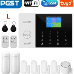 Hjemmealarmsystemer^Sikkerhedsalarmssystem, Trådløs forbindelse, Smart app kontrol,GSM 2G Kit C, EU Stik