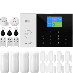 Sale Sikkerhedsalarmssystem, Trådløs forbindelse, Smart app kontrol,EU Stik, GSM 2G Kit E Hjemmealarmsystemer