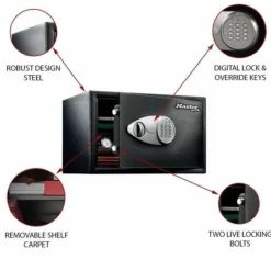 Pengeskabe^Sikkerhedsboks Master Lock Sort Sort/Grå Stål