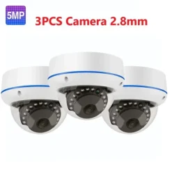 Online Sikkerhedskamera, 5MP høj opløsning, smart IR natvision,3PCS 5MP KAMERA A Sikkerhedsmonitorer & Videokameraer