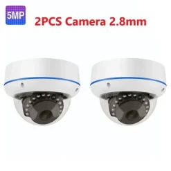 Sikkerhedsmonitorer & Videokameraer^Sikkerhedskamera, 5MP høj opløsning, smart IR natvision,2PCS 5MP KAMERA A