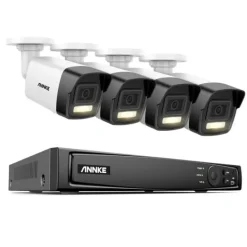 Discount Sikkerhedskamera, 6MP opløsning, bevægelsesdetekteringsteknologi,4T, 8CH NVR 4 stk kamera Sikkerhedsmonitorer & Videokameraer
