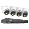Sikkerhedsmonitorer & Videokameraer^Sikkerhedskamera, 6MP opløsning, bevægelsesdetekteringsteknologi,8CH NVR 4Pcs Kamera, 4T