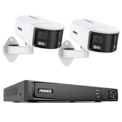 Sikkerhedsmonitorer & Videokameraer^Sikkerhedskamera, 8MP opløsning, 180° panoramisk udsigt, H.265+ kompression,1T, 2Pcs 6MP Kamera-a