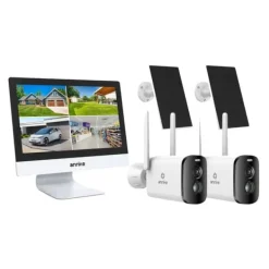 Sikkerhedsmonitorer & Videokameraer^Sikkerhedskamera, 4MP opløsning, forbedret nattevision,2PCS 81BL 5000mAh