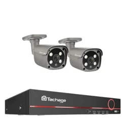Sikkerhedsmonitorer & Videokameraer^Sikkerhedskamera System, 8 Kanaler, To-Vejs Lydkommunikation,8CH 2PCS 5MP KAMERA, 3T Indbygget HDD