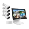 Discount Sikkerhedskamera System, 10.1" LCD Skærm, 1080P Full HD Nattesyn,4PCS 0TB Sikkerhedsmonitorer & Videokameraer