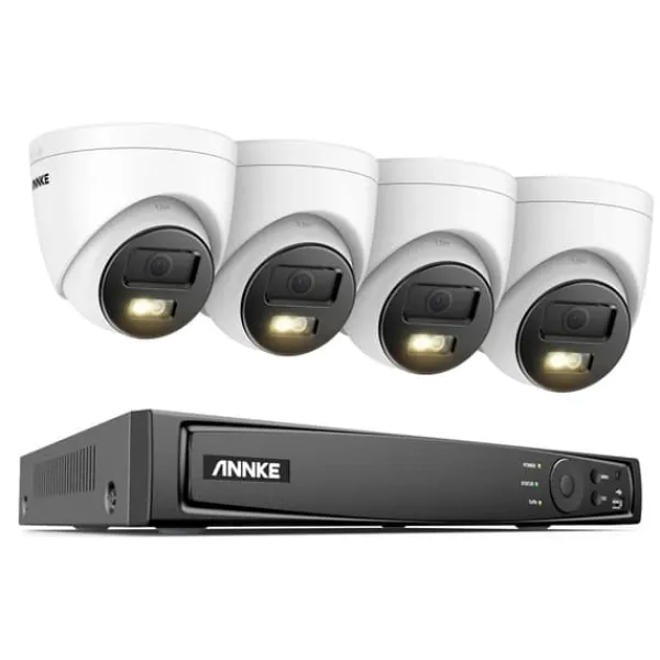 Sikkerhedsmonitorer & Videokameraer^Sikkerhedskamera System, 8 Kanal Video Indgang, 12MP Opløsning,Ingen, 8CH NVR 4PCS Kamera-b