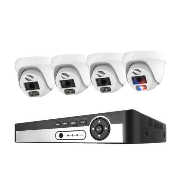 Sikkerhedsmonitorer & Videokameraer^Sikkerhedskamera system, 4K opløsning, AI ansigtsgenkendelse,4T, 8CH NVR 4 KAMERA 8MP