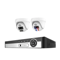 Sikkerhedsmonitorer & Videokameraer^Sikkerhedskamera system, 4K opløsning, AI ansigtsgenkendelse,8CH NVR 2 KAMERA 8MP, 4T