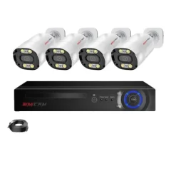Sikkerhedsmonitorer & Videokameraer^Sikkerhedskamera System, 8MP Opløsning, To-Vejs Lyd,2T, 8CH 4Stk 4K
