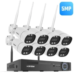 Hot Sikkerhedskamera System, 5MP Opløsning, Nattesyn Støtte,Ingen, 8stk 5MP Kamera Sikkerhedsmonitorer & Videokameraer
