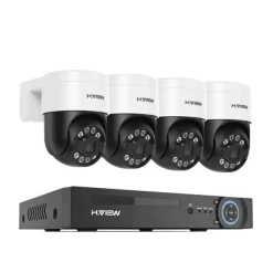 Sikkerhedsmonitorer & Videokameraer^Sikkerhedskamera System, 8MP Opløsning, Fjernadgang,4stk 8MP Kamera, 2T