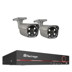 Online Sikkerhedskamera System, 5MP Opløsning, Nattesyn Funktion,EU Stik, 8CH 2Pcs 5MP Kamera, 3T（udendørs sport） Sikkerhedsmonitorer & Videokameraer